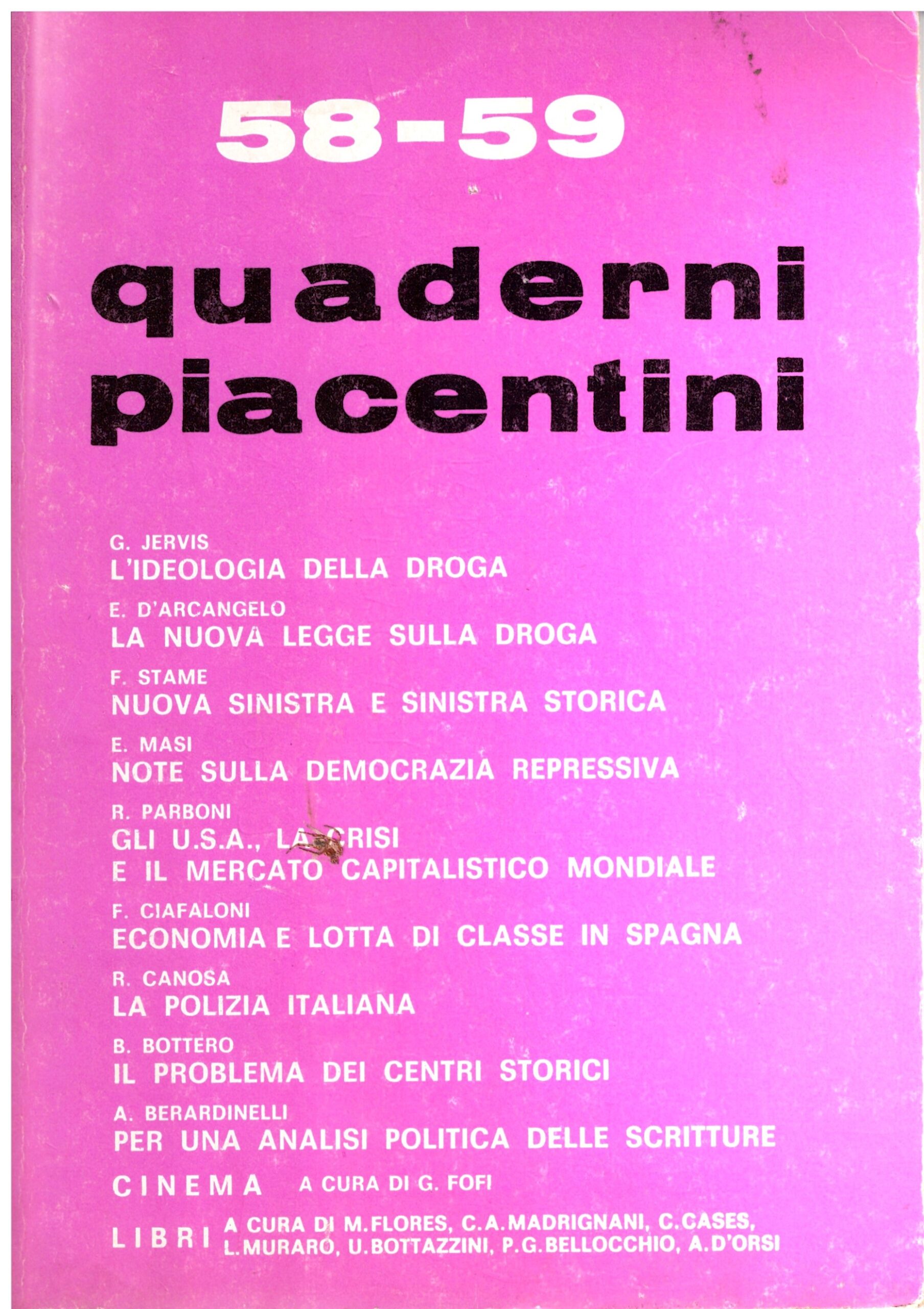 58-59 quanderni piacentini.