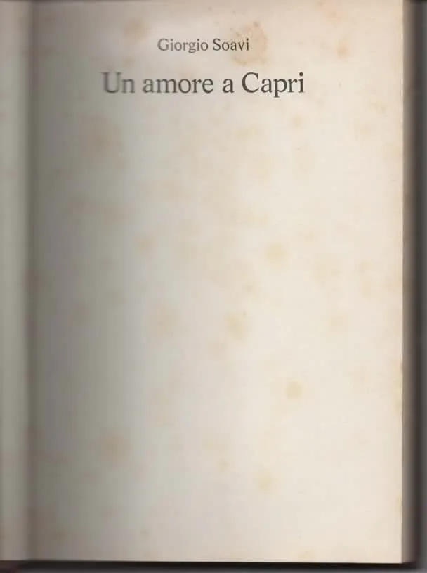 UN AMORE A CAPRI – GIORGIO SOAVI (1981)
