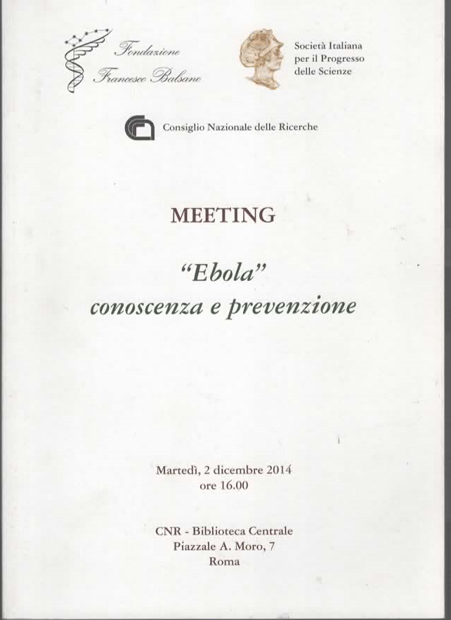 “EBOLA” conoscenza e prevenzione – Fondazione Francesco Balzano