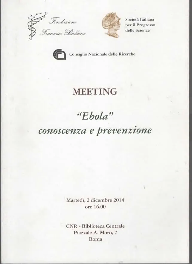 “EBOLA” conoscenza e prevenzione – Fondazione Francesco Balzano
