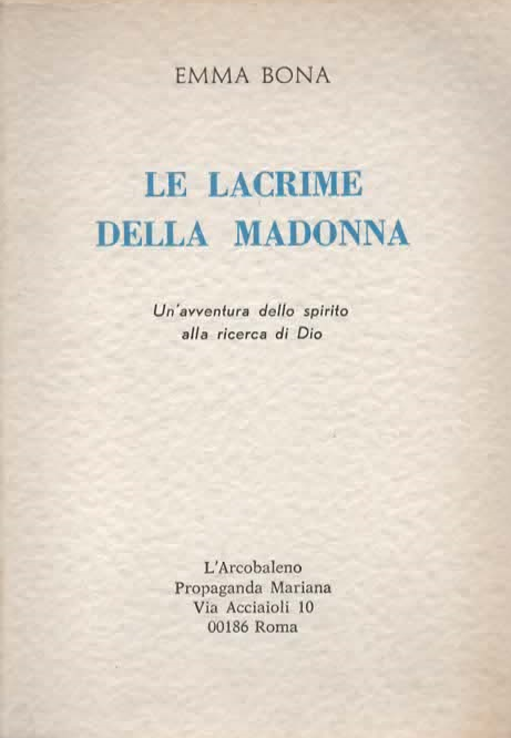 LE LACRIME DELLA MADONNA -  EMMA BONA (1973)