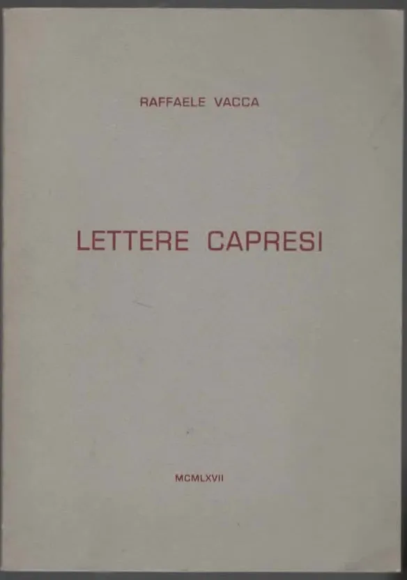 LETTERE CAPRESI – RAFFAELE VACCA